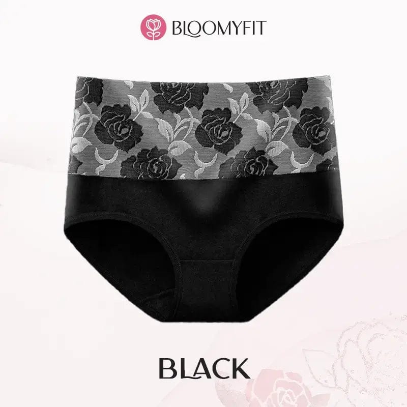 Fourovo BloomyFit - Last Day 70% OFF - High Waist Antibacterial Panties Black / S