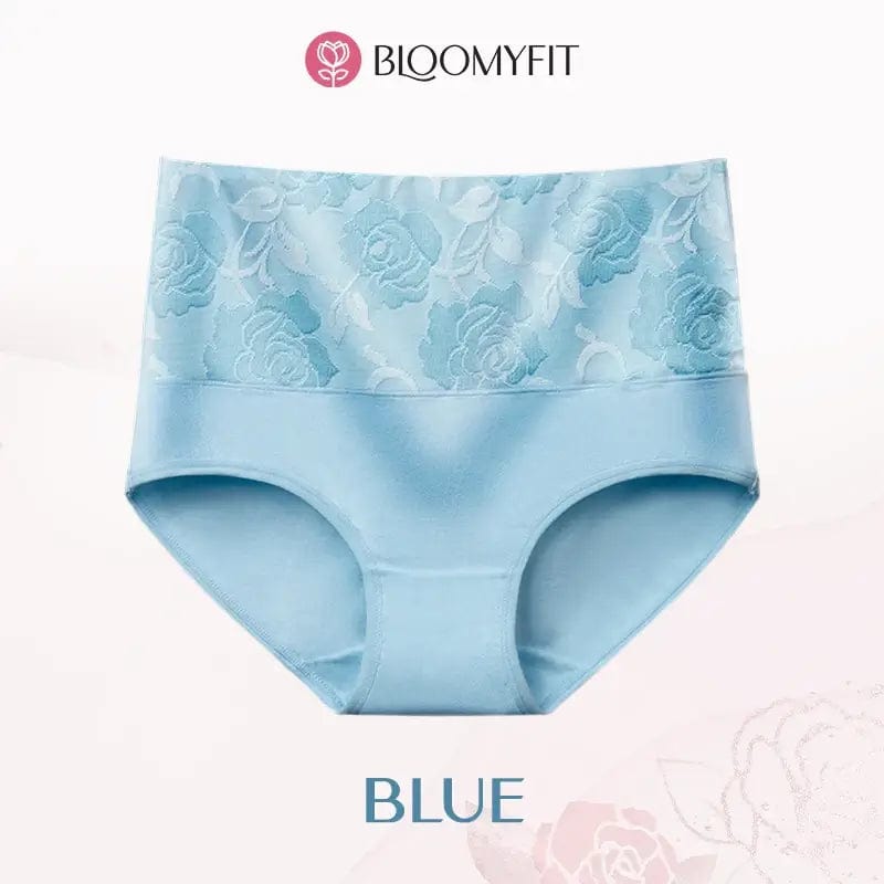 Fourovo BloomyFit - Last Day 70% OFF - High Waist Antibacterial Panties Blue / S