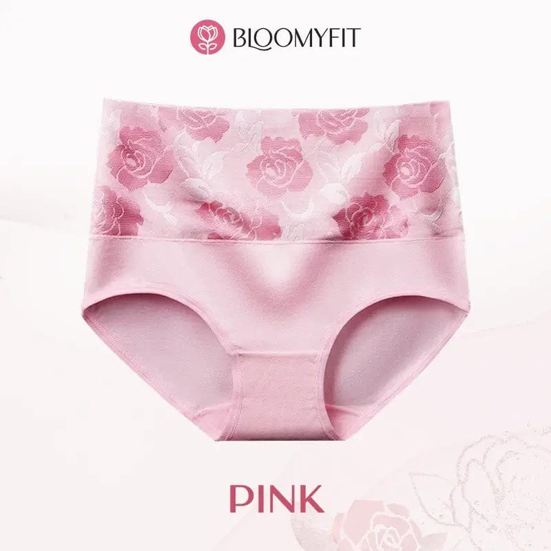 Fourovo BloomyFit - Last Day 70% OFF - High Waist Antibacterial Panties Pink / S