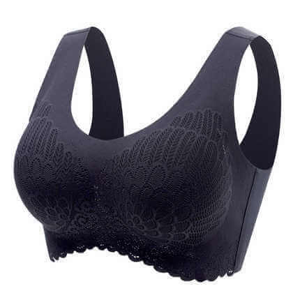 Fourovo Bombshell Brazzitti Smooth Add-2-Cups Push-Up Bra Black / L