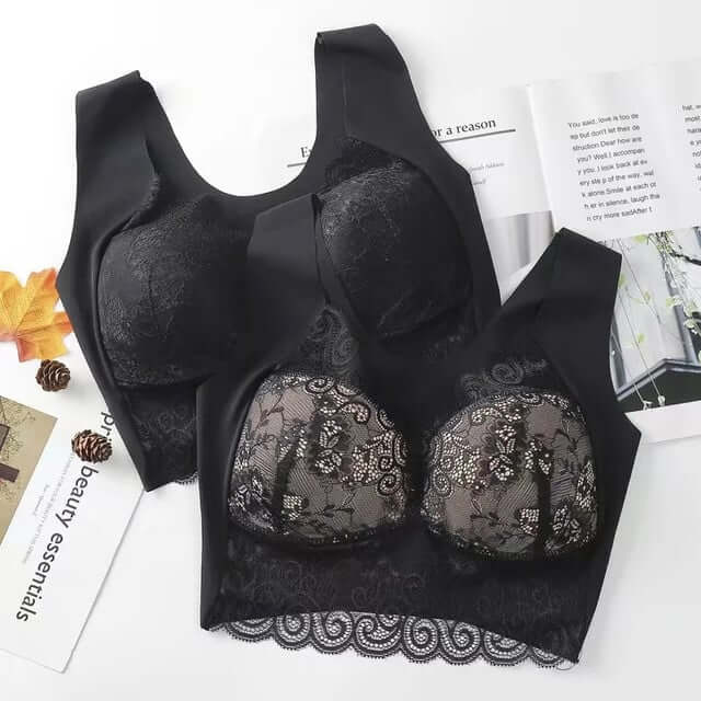 Fourovo BrauBra - Seamless Push Up Wireless Lace Bra