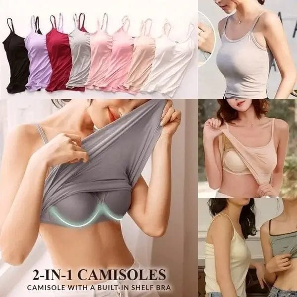 Fourovo Comfitank - Last day 75% OFF - Women Tank Top with Built in Bra Camisole