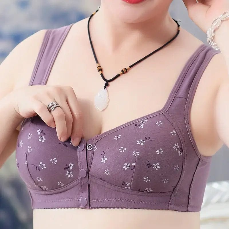 Fourovo Comfortable & Convenient Front Button Bra