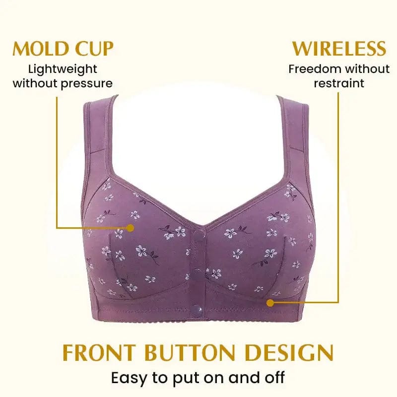 Fourovo Comfortable & Convenient Front Button Bra