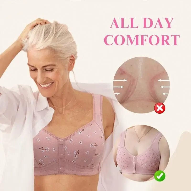 Fourovo Comfortable & Convenient Front Button Bra