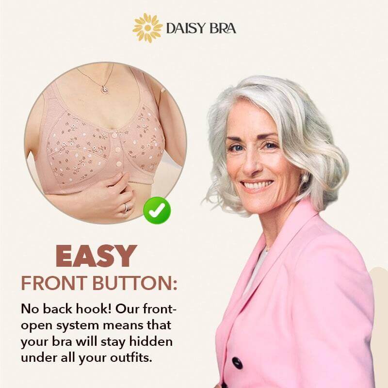 Fourovo Daisy Bra - Last day 80% OFF - Comfortable & Convenient Front Button Bra