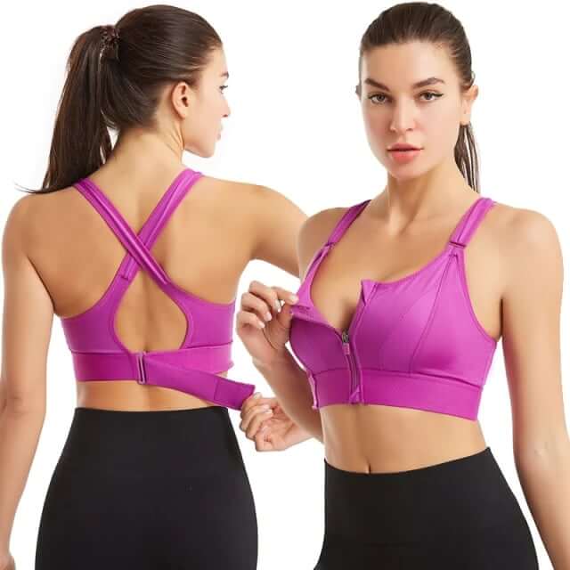 Fourovo Daisy Bra - Last day 80% OFF - Comfortable & Convenient Front Button Bra Purple / 2XL