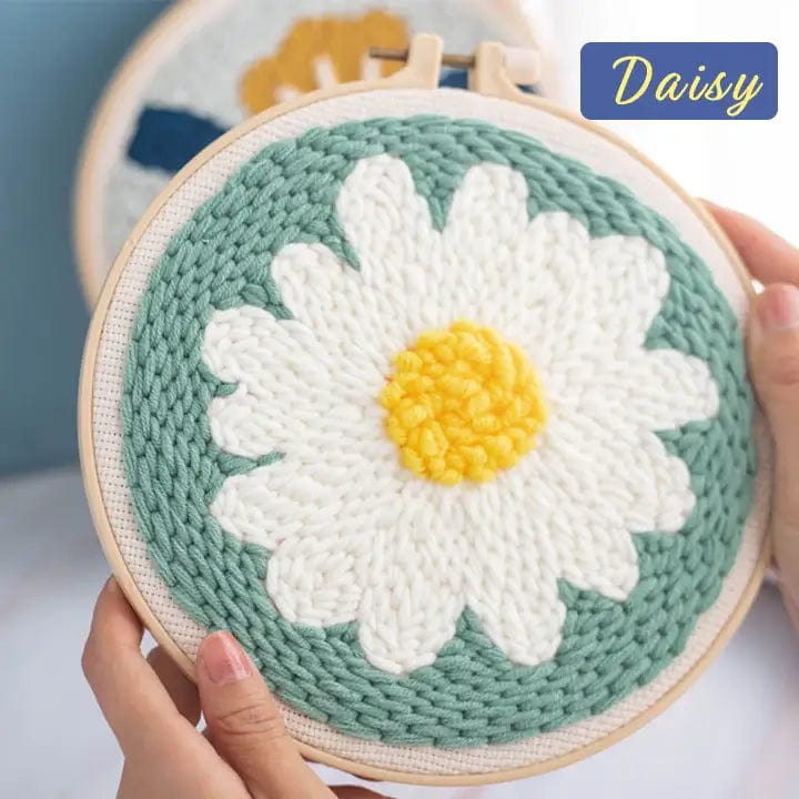 Fourovo Easy Punch Needle Embroidery Expert Kit Daisy