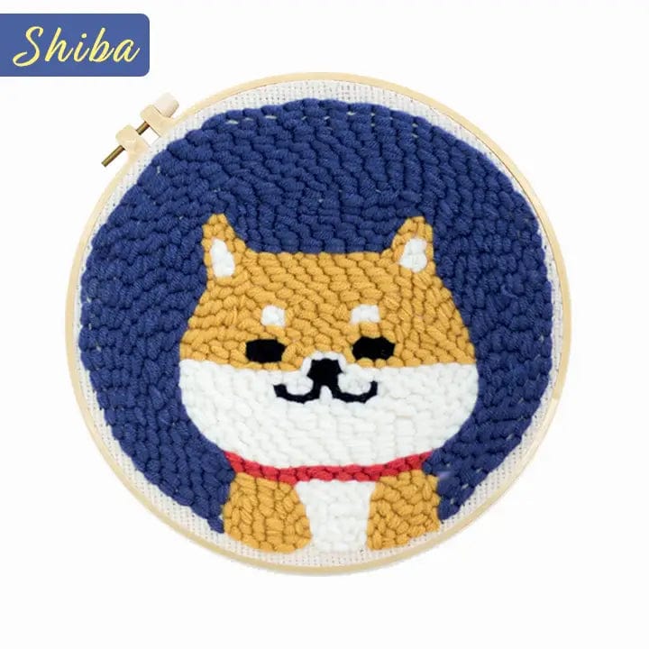 Fourovo Easy Punch Needle Embroidery Expert Kit Shiba