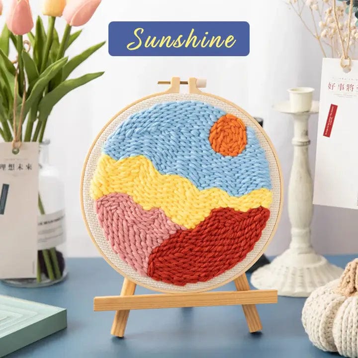 Fourovo Easy Punch Needle Embroidery Expert Kit Sunshine