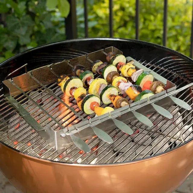 Fourovo Easy-to-Flip BBQ Skewer Rack