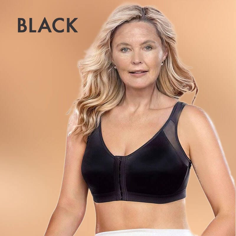 Fourovo Embraced - LAST DAY SALE 70% - Adjustable Chest Brace Support Multifunctional Bra Black / S-FITS 30A/B/C; 32A/B/C; 34A/B