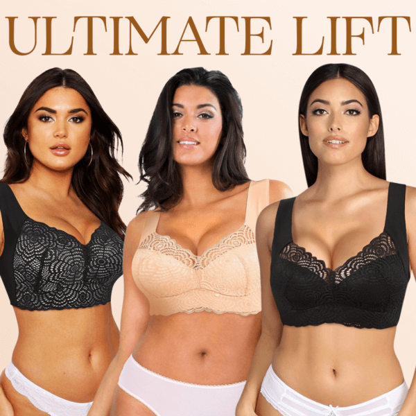 Fourovo EXTRA LIFT – Ultimate Lift Stretch Full-Figure Seamless Lace Cut-Out Bra