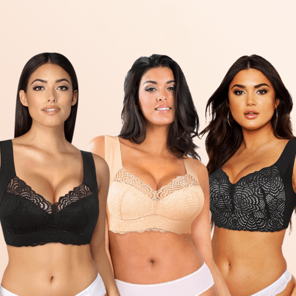 Fourovo EXTRA LIFT – Ultimate Lift Stretch Full-Figure Seamless Lace Cut-Out Bra