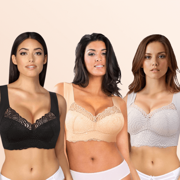 Fourovo EXTRA LIFT – Ultimate Lift Stretch Full-Figure Seamless Lace Cut-Out Bra