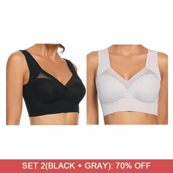 Fourovo Fashion Deep Cup BraSummer sexy Push Up Wireless Bras