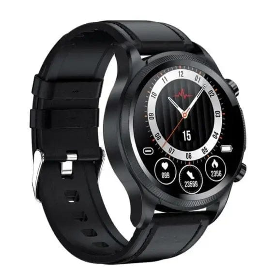 Fourovo Fitsenso Diabetes Watch Black Leather