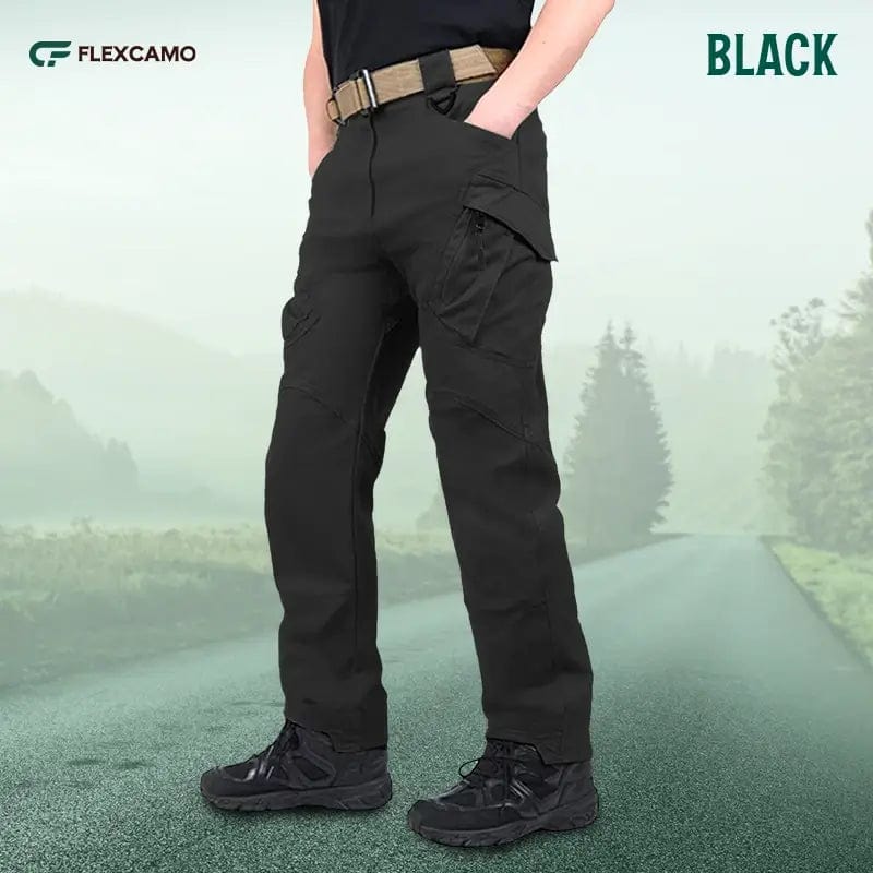 Fourovo FlexCamo - Tactical Waterproof Pants Black / W28