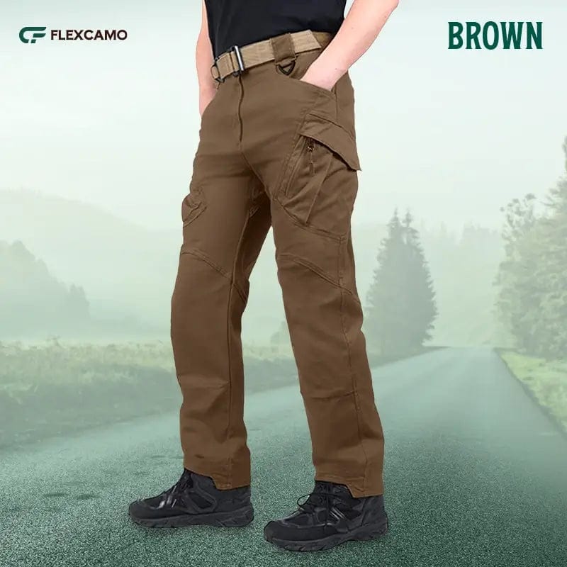 Fourovo FlexCamo - Tactical Waterproof Pants Brown / W28