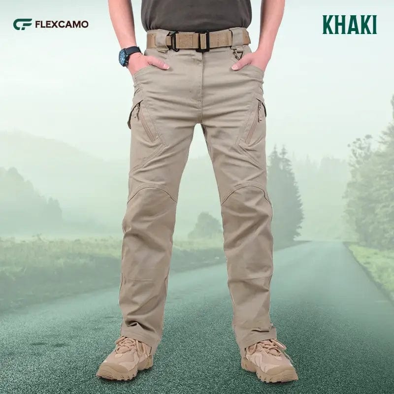 Fourovo FlexCamo - Tactical Waterproof Pants Khaki / W28