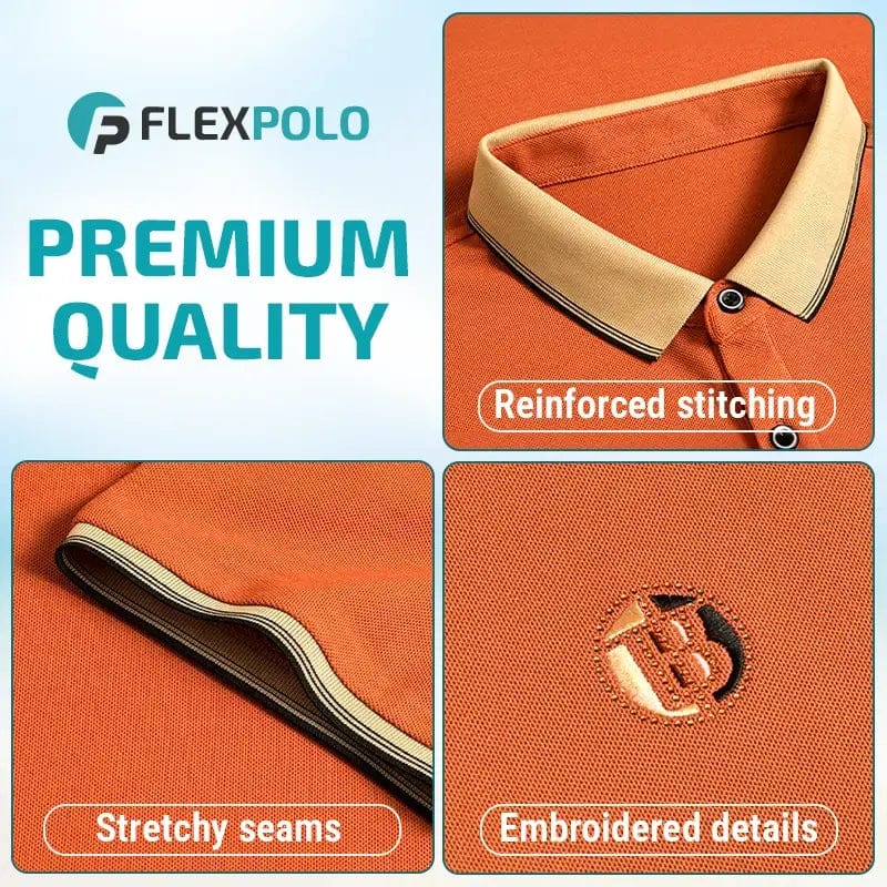 Fourovo FlexPolo - Last Day 70% OFF - Men's Ice Silk Breathable Embroidered Polo