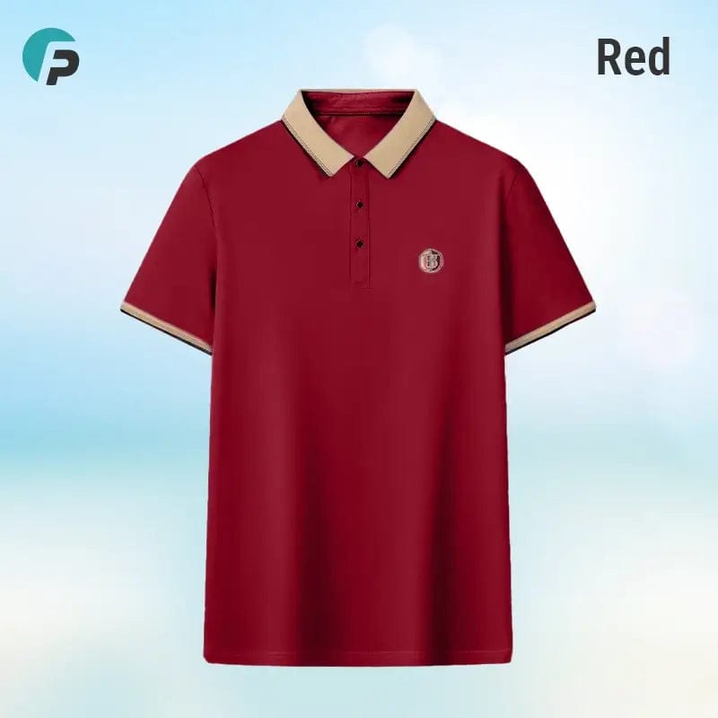 Fourovo FlexPolo - Last Day 70% OFF - Men's Ice Silk Breathable Embroidered Polo