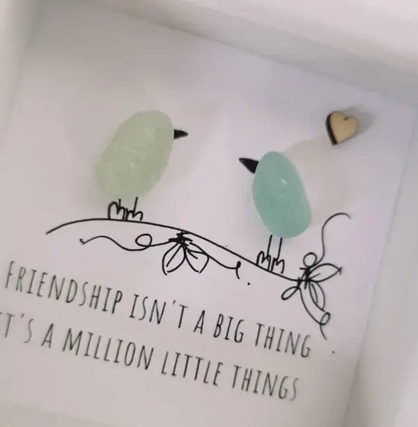 Fourovo ❤️Friend Gift, seaglass art, best Friend Gift, seaglass