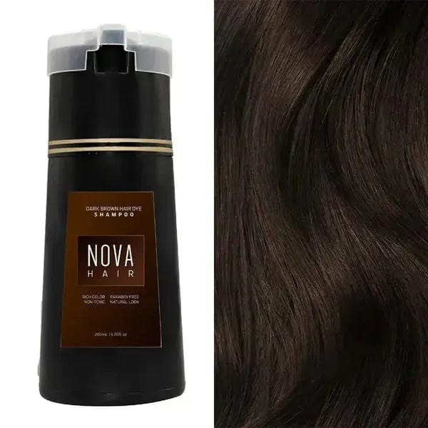 Fourovo 🎉Hot Sale 50% OFF🎁 NovaHair Instant Dye Shampoo Dark Brown