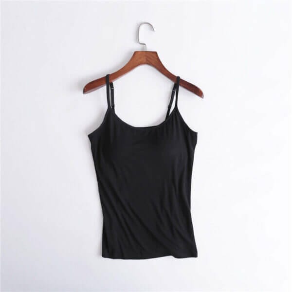 Fourovo HOT SALE – TANK WITH BUILT-IN BRA Black / Small