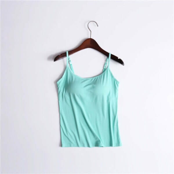 Fourovo HOT SALE – TANK WITH BUILT-IN BRA Green / Small