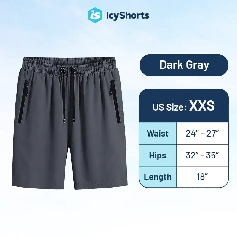 Fourovo Icy Shorts - Last day 80% OFF - Unisex Ice Silk Stretch Quick-Dry Shorts Dark Gray / XXS