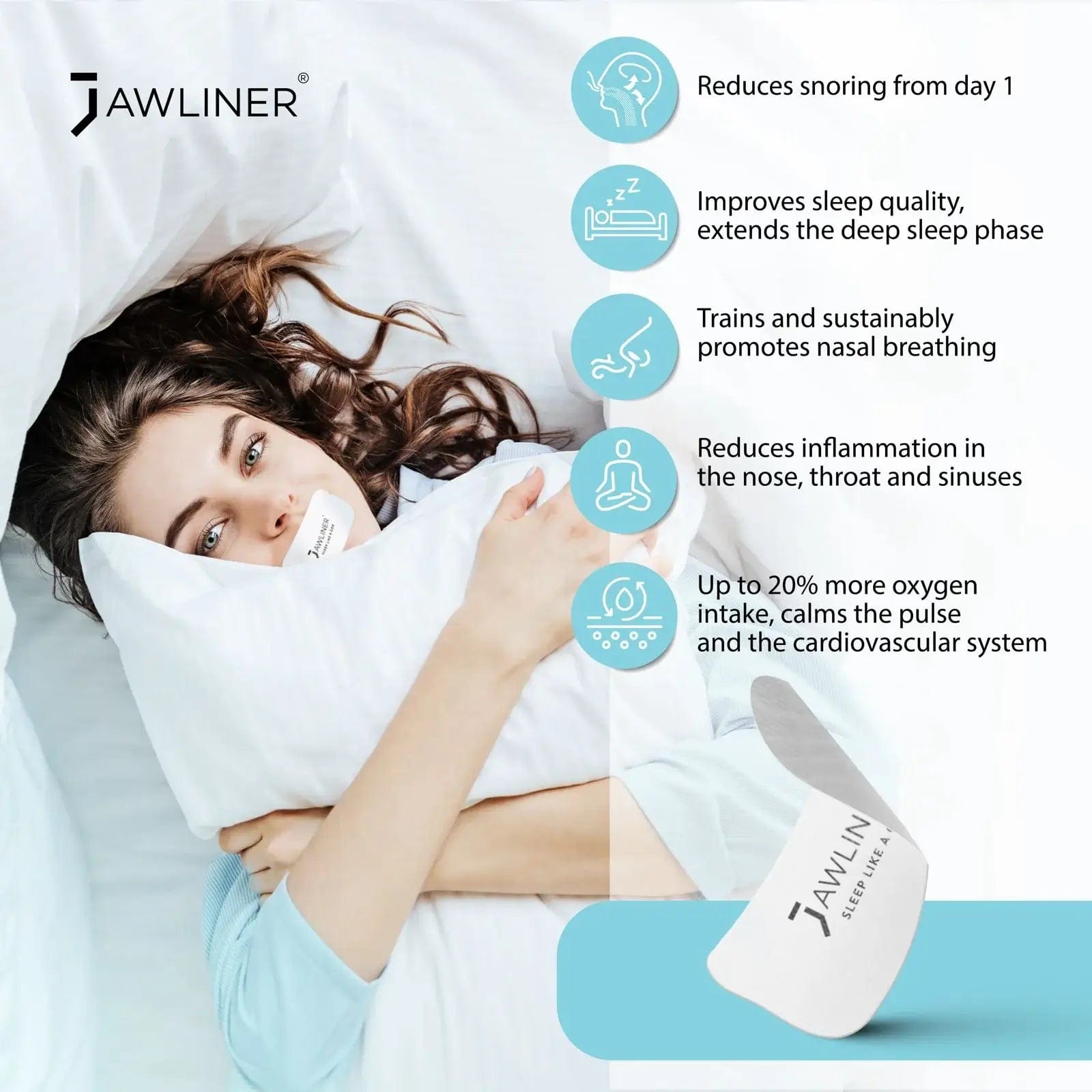 Fourovo JAWLINER® Anti Snoring Mouth Tape