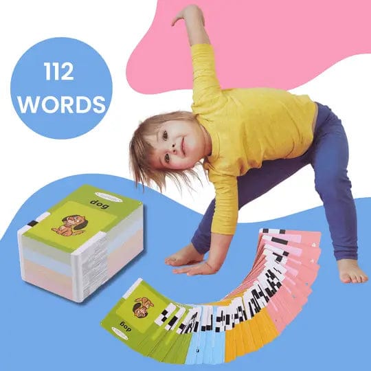 Fourovo Kids Early Learning Flashcards - Audible Reading Device + 112 Words!