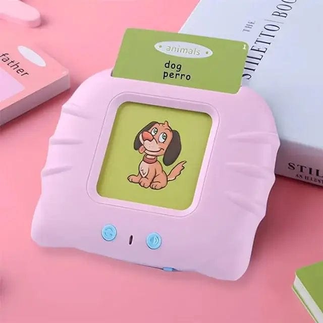 Fourovo Kids Early Learning Flashcards - Audible Reading Device + 112 Words! Pink