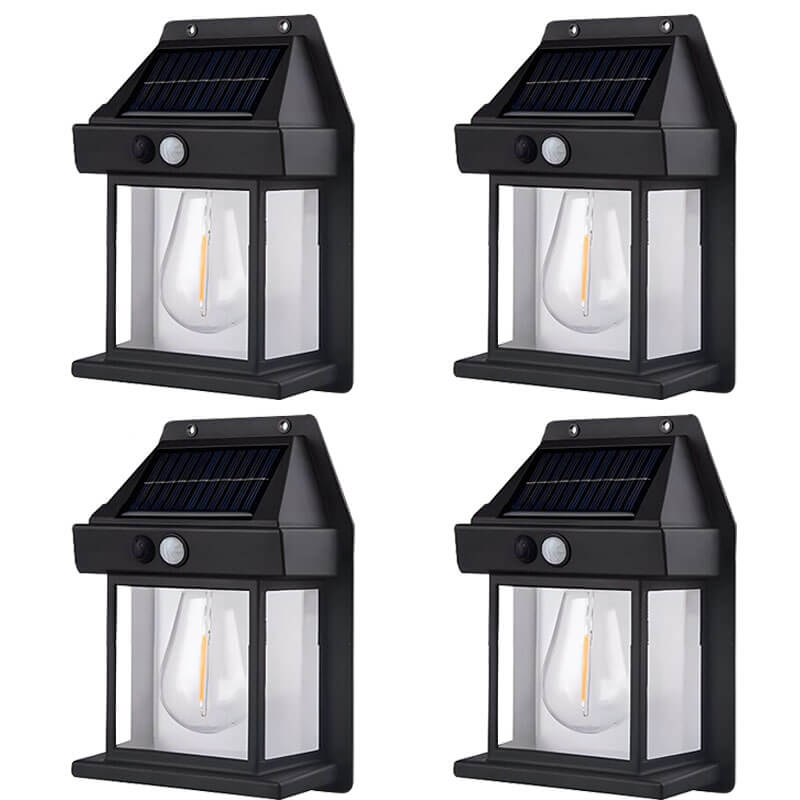 Fourovo 🎁Limited Time Sale 48% OFF💕2024 New Outdoor Solar Wall Lamp SET 4Black 68%OFF