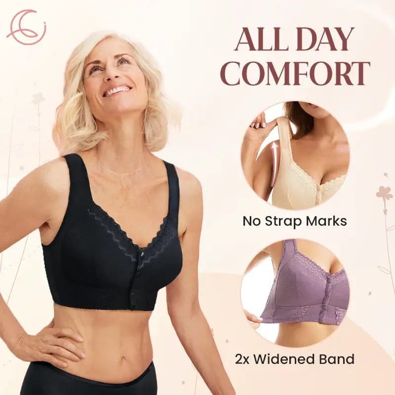 Fourovo Moona Bra - Front Closure Breathable Bra for Seniors