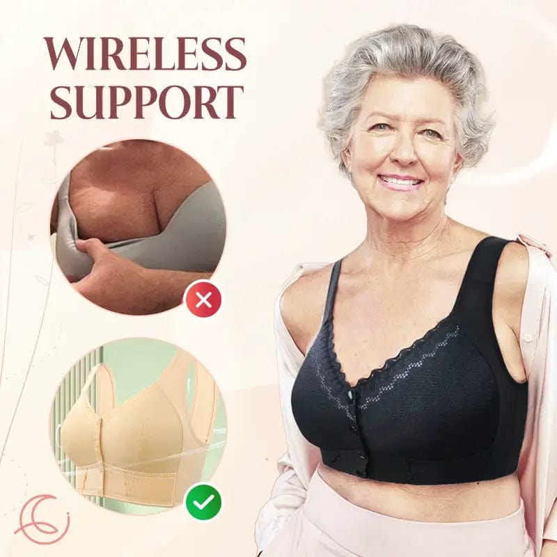 Fourovo Moona Bra - Front Closure Breathable Bra for Seniors