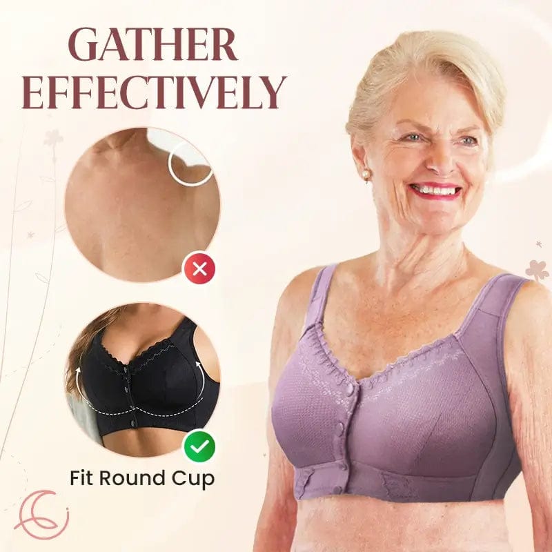 Fourovo Moona Bra - Front Closure Breathable Bra for Seniors