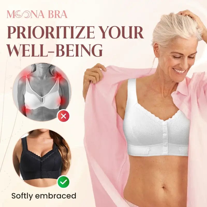 Fourovo Moona Bra - Front Closure Breathable Bra for Seniors