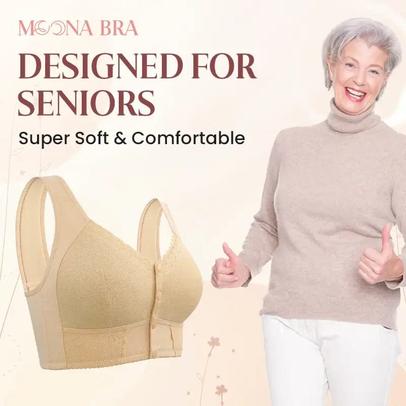 Fourovo Moona Bra - Front Closure Breathable Bra for Seniors