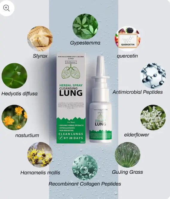 Fourovo Organic Herbal Lung Cleanse Repair Nasal Spray 1 BOTTLES (FOR A WEEK)🌿 $24.90