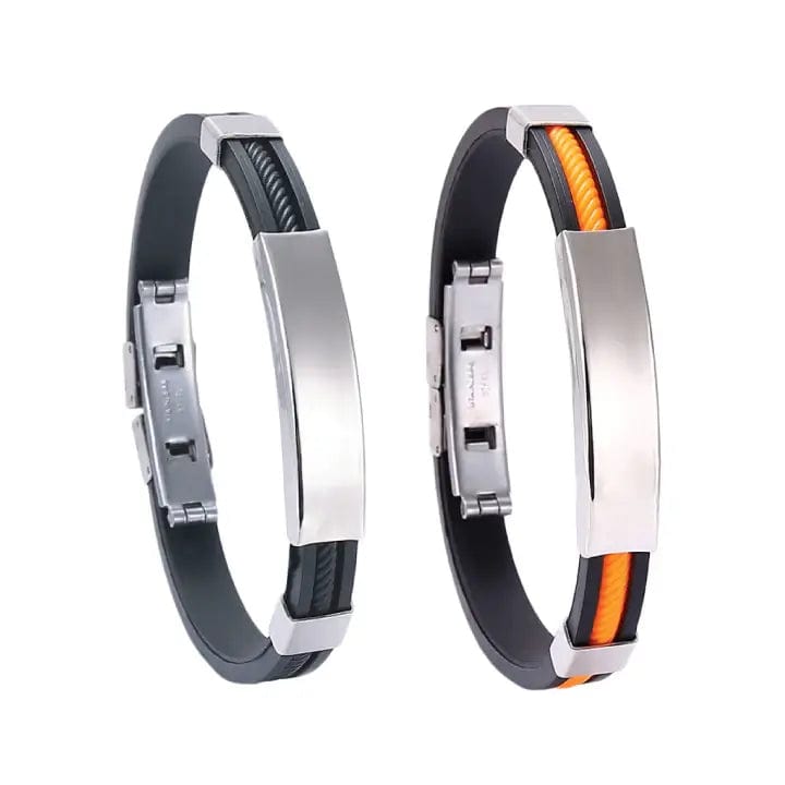 Fourovo Oveallgo™ Apus Ion Therapeutic Lympunclog Titanium Wristband BLACK & ORANGE🔥🔥