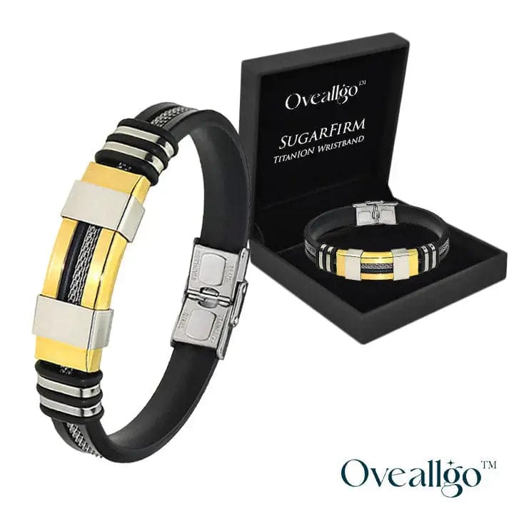 Fourovo Oveallgo™ SugarFirm TitanION Wristband Metal Gold