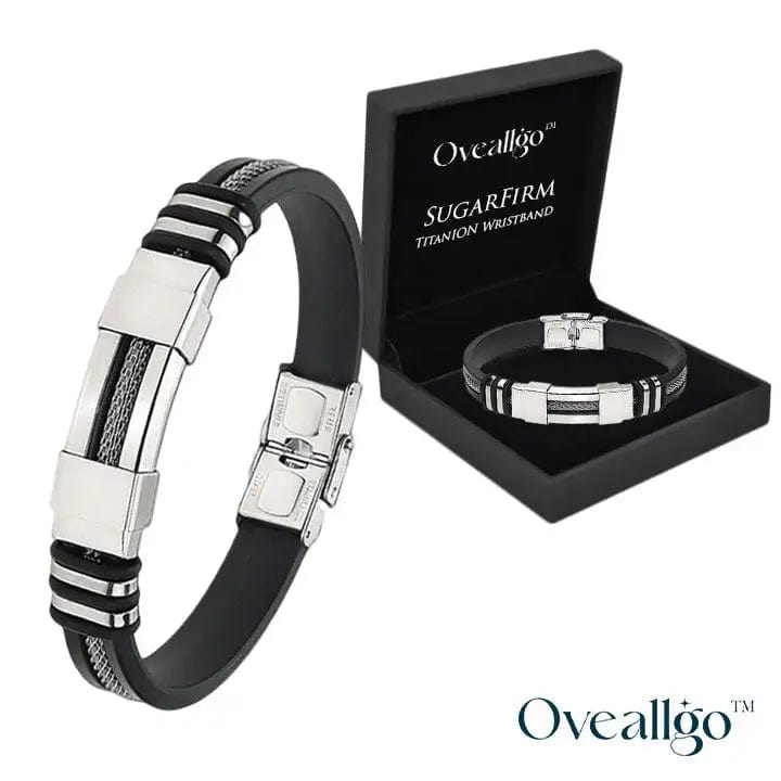 Fourovo Oveallgo™ SugarFirm TitanION Wristband Silver Frost