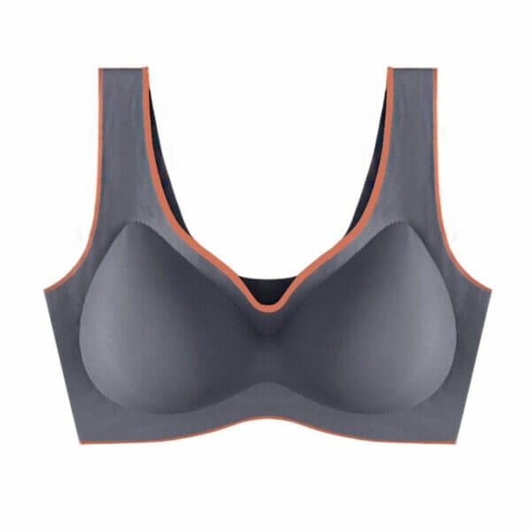 Fourovo Seamless Top Slim Super Comfort Bra Gray / L