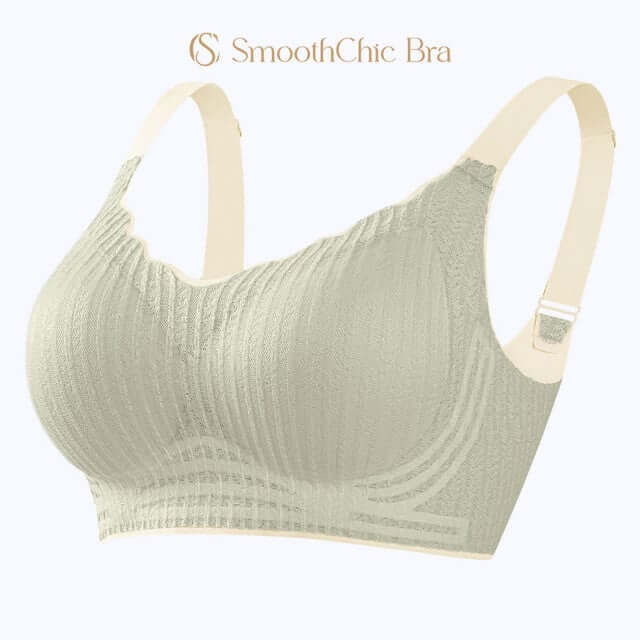 Fourovo SmoothChic Bra - Seamless Wireless Comfy Support Bra Green / M / M - Fits 32A/B/C 34A/B