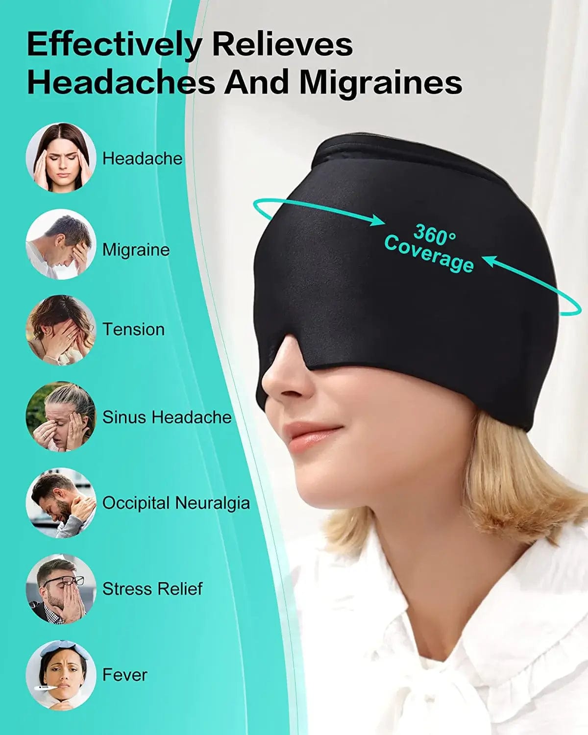 Fourovo THERACAP™ - Headache & Migraine Relief Cap