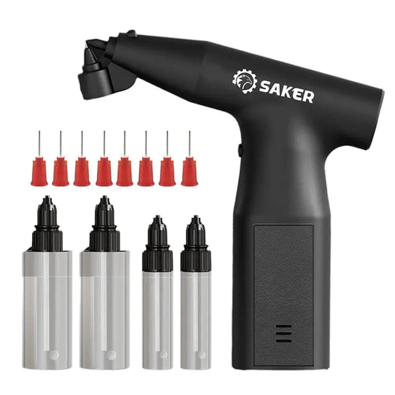 Fourovo Versatile Automotive and DIY Painting Tool - SAKER® Electric Spray Paint Gun 7.4V - 3 Gears + 2PCS 20ML PA Bottle + 2PCS 60ML PA Bottle + 8PCS Spray Nozzle