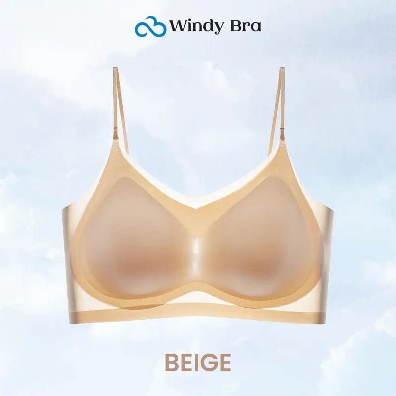 Fourovo WindyBra - Seamless Ultra-Thin Ice Silk Comfort Bra Beige / 32 / A