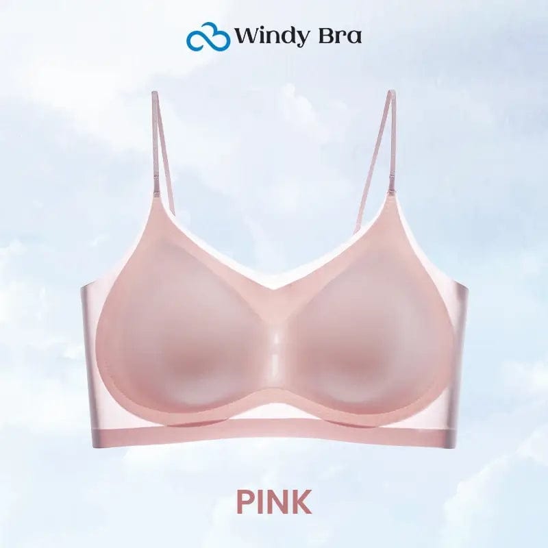 Fourovo WindyBra - Seamless Ultra-Thin Ice Silk Comfort Bra Pink / 32 / A